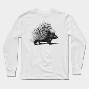 Vintage Porcupine Sketch Long Sleeve T-Shirt